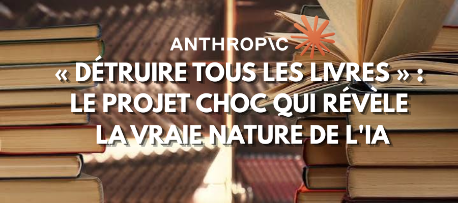 « Détruire tous les livres » : le projet choc qui révèle la vraie nature de l'IA
